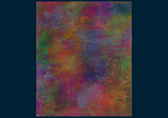 A mix of yellow, orange, dark blue and light green